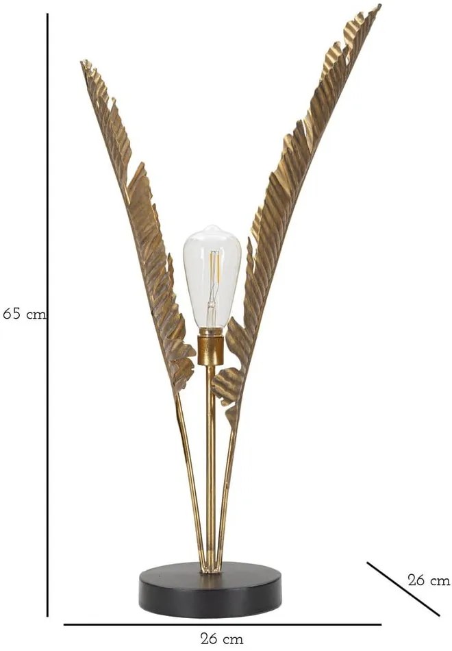 Lampa stołowa w kolorze złota (wys. 65 cm) Palm – Mauro Ferretti