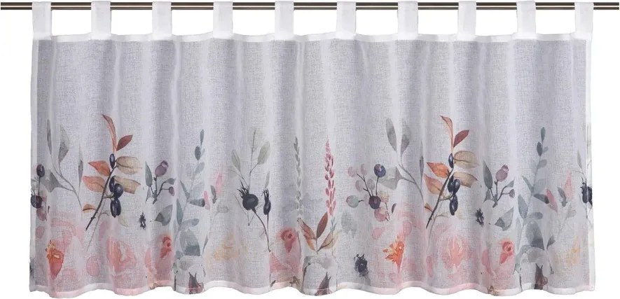 Biała firanka 135x45 cm Floral – Sehlbach