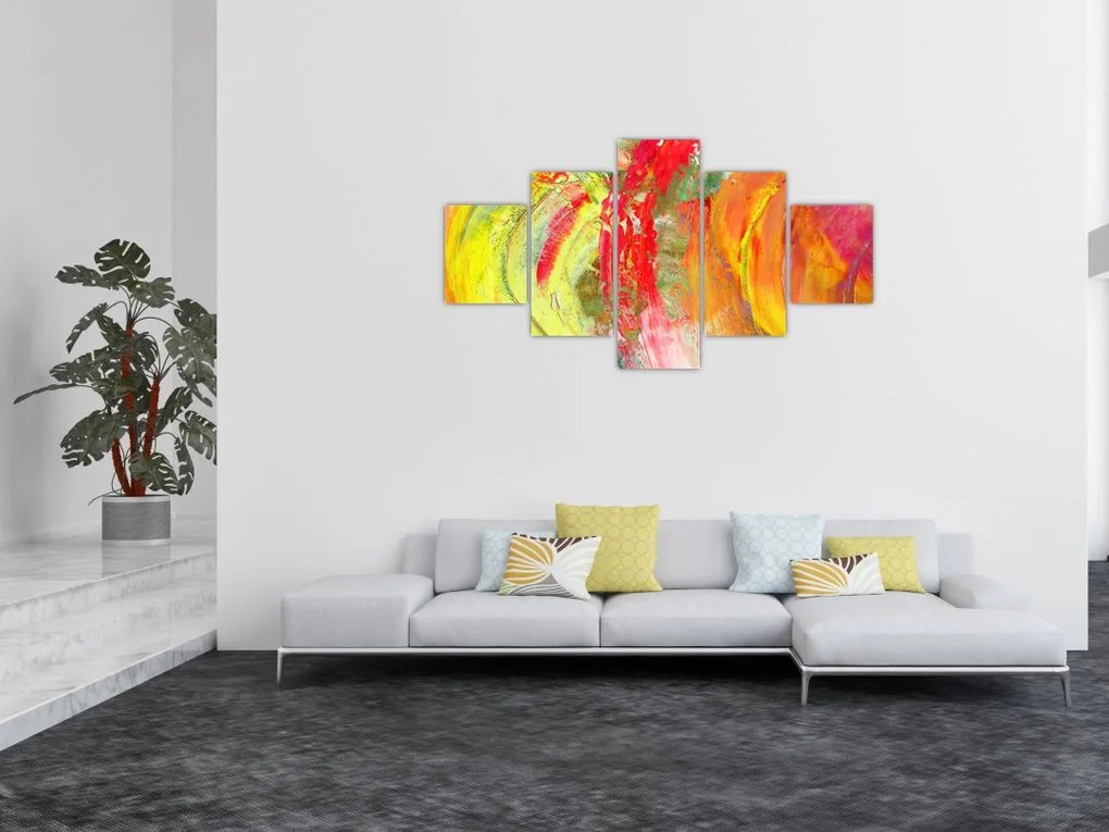Obraz abstrakcji - malarstwo (125x70 cm)