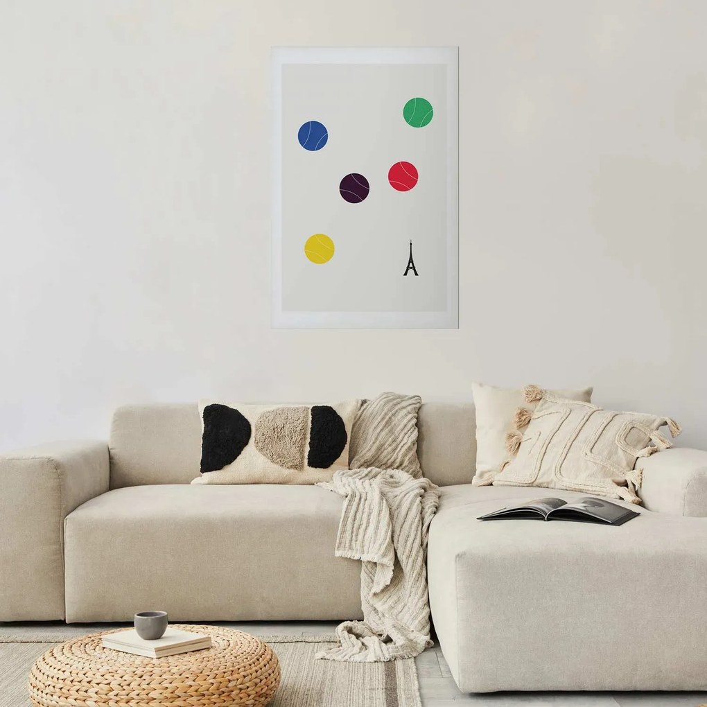 Plakat Wieża Eiffla i tenis 21x30 cm bez ramy z marginesem ARTGEIST B