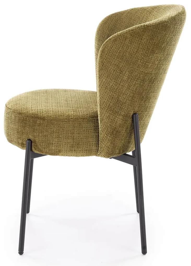 Krzesło tapicerowane tkanina oliwkowy, zielony K590