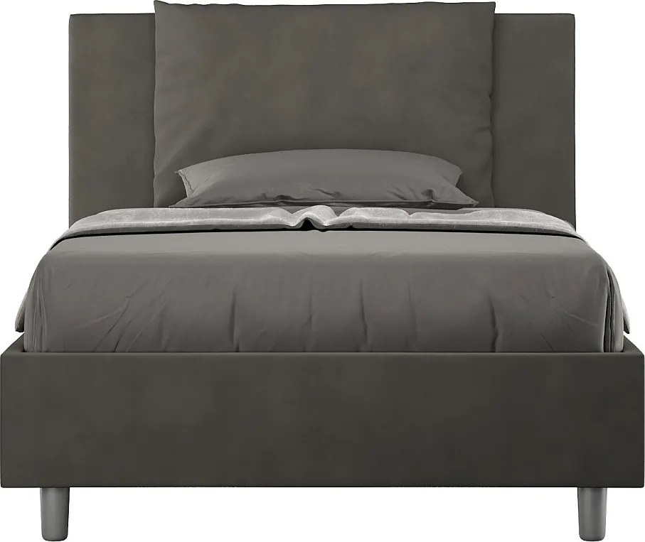 Łóżko bez stelaża tapicerowane 120x210 microfibra szary Antea