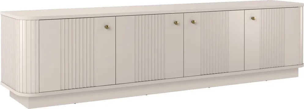 Szafka RTV Vesper 4D 187 cm - kaszmir / złote uchwyty