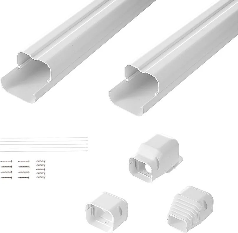 Pokrywa Linii SucceBuy w L 7.62cm Szerokości 227 cm dla Mini-Split/Klimatyzator. PVC