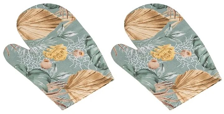 Bellatex Rękawica kuchenna Monstera szary, 28 x 18 cm, 2 szt.