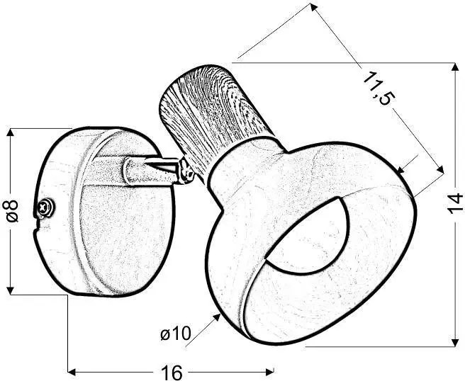 Biały metalowy kinkiet w stylu nowoczesnym - K095-Tufero