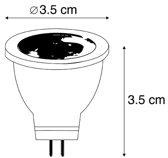 Zestaw 5 żarówek LED G4 MR11 2,7W 210lm 3000K 12V