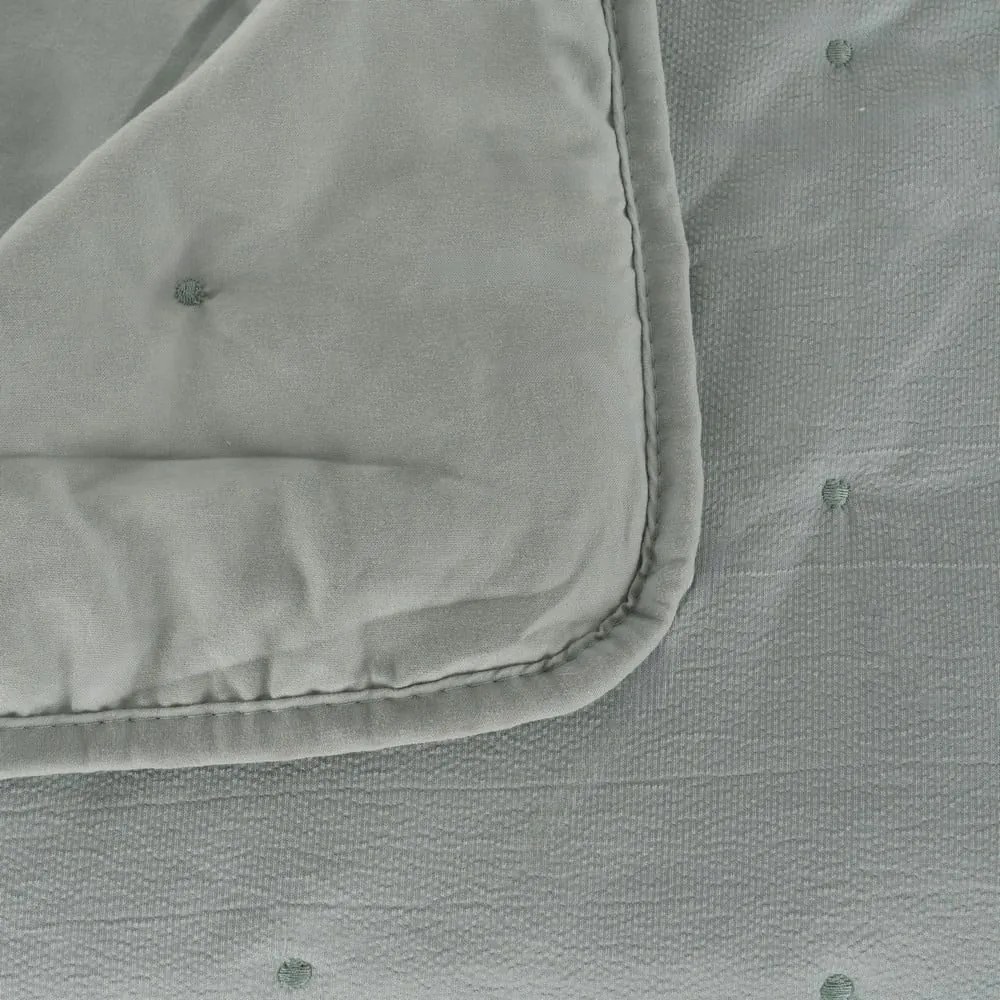 Szarozielona narzuta pikowana 180x260 cm – Ixia