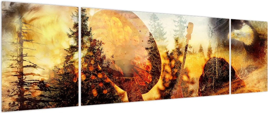 Obraz - Motyw szamana (170x50 cm)