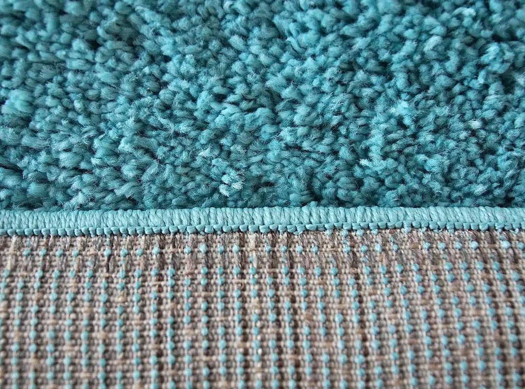Dywan shaggy Best jednokolorowy turkusowy 60 cm x 110 cm