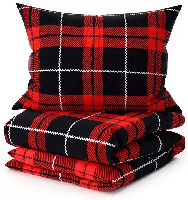 PrzytulneMieszkanie.pl PrzytulneMieszkanie.pl Pościel z mikropluszu ALBURY czerwona Rozmiar pościeli: 70 x 90 cm | 140 x 220 cm