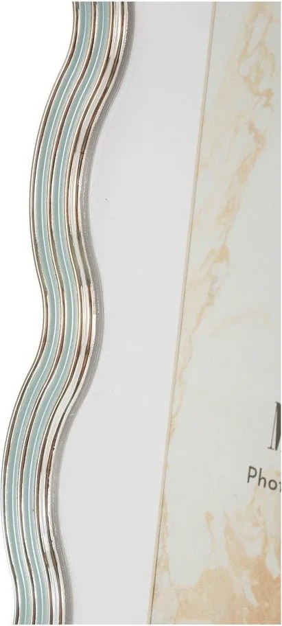 Jasnoniebieska/w kolorze srebra metalowa/szklana ramka stojąca 17,5x22,5 cm Elizabeth – Mauro Ferretti