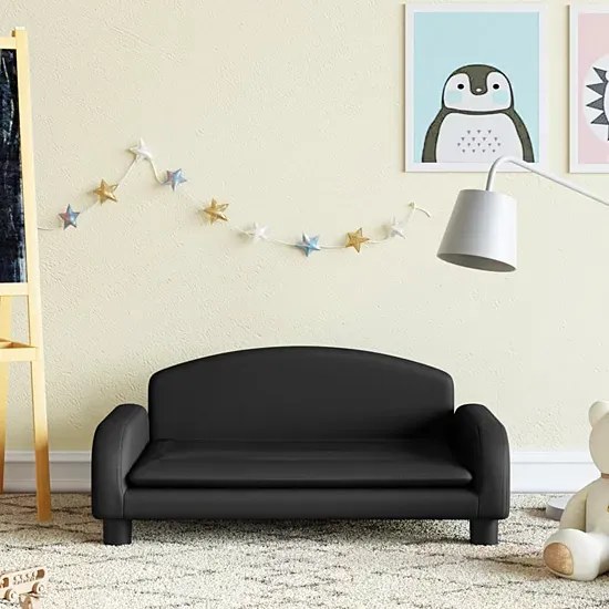 Czarna minimalistyczna sofa dla dzieci - Velira 4X