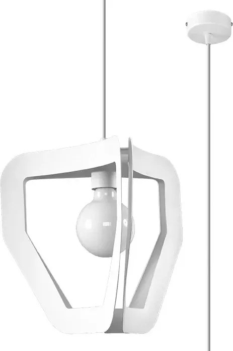 Biała minimalistyczna lampa wisząca D6-C20