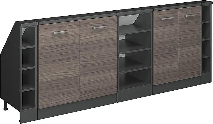 Szafka kuchenna na dach skośny szlachetna szarość 210x46x81.6 r-line