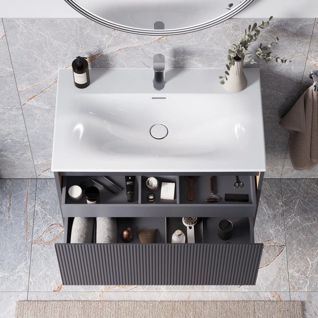Szafka podumywalkowa BELDIVO 80 cm z umywalką ceramiczną Duravit