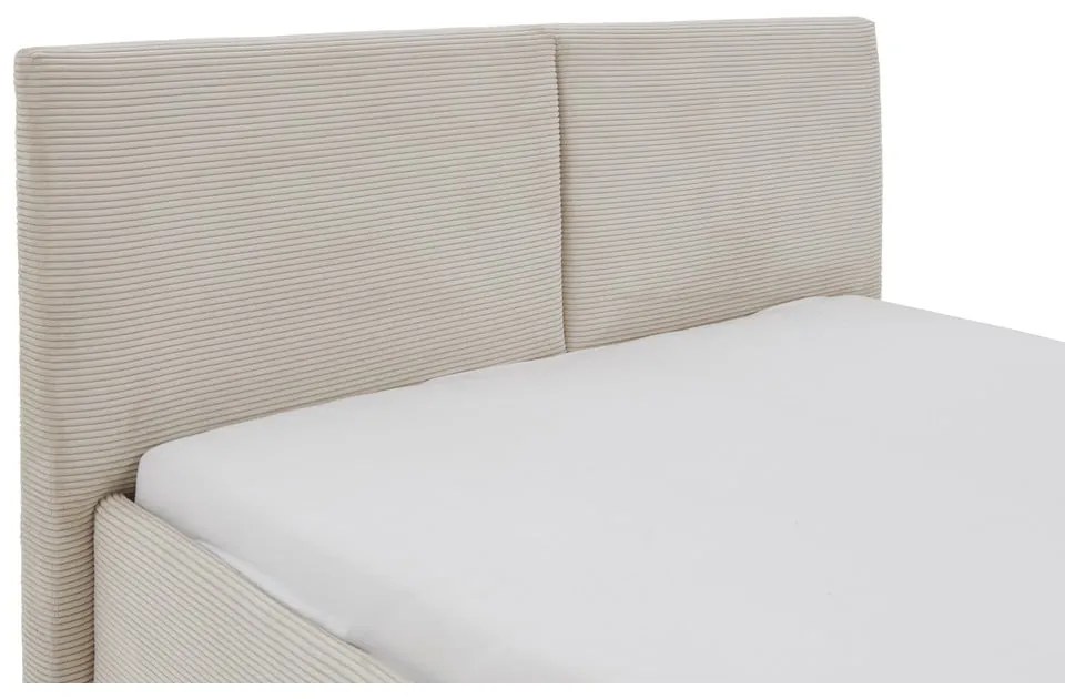 Beżowe tapicerowane łóżko dwuosobowe bez stelaża 180x200 cm Lando – Meise Möbel