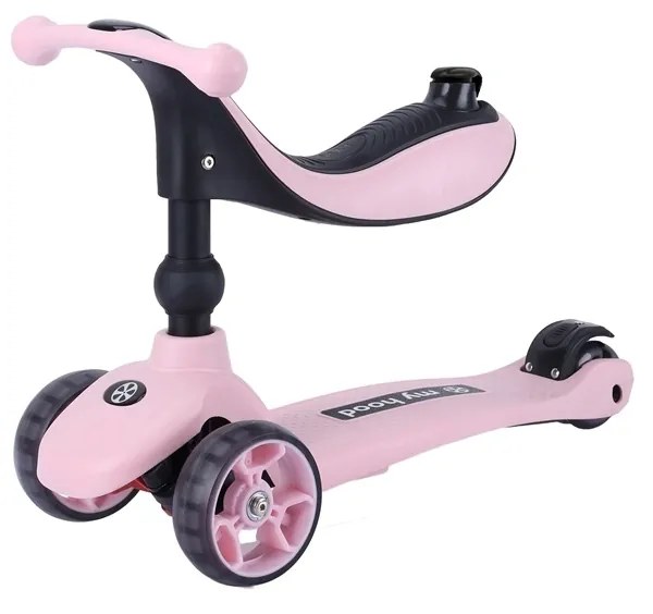 My Hood 505144 odpychacz wielofunkcyjny Kick' n'Ride, różowy