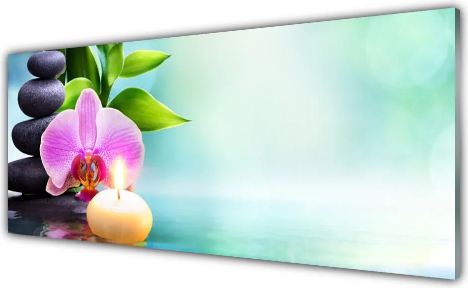 Szkło Ozdobne do Kuchni Orchidea nad Lustrem Wody