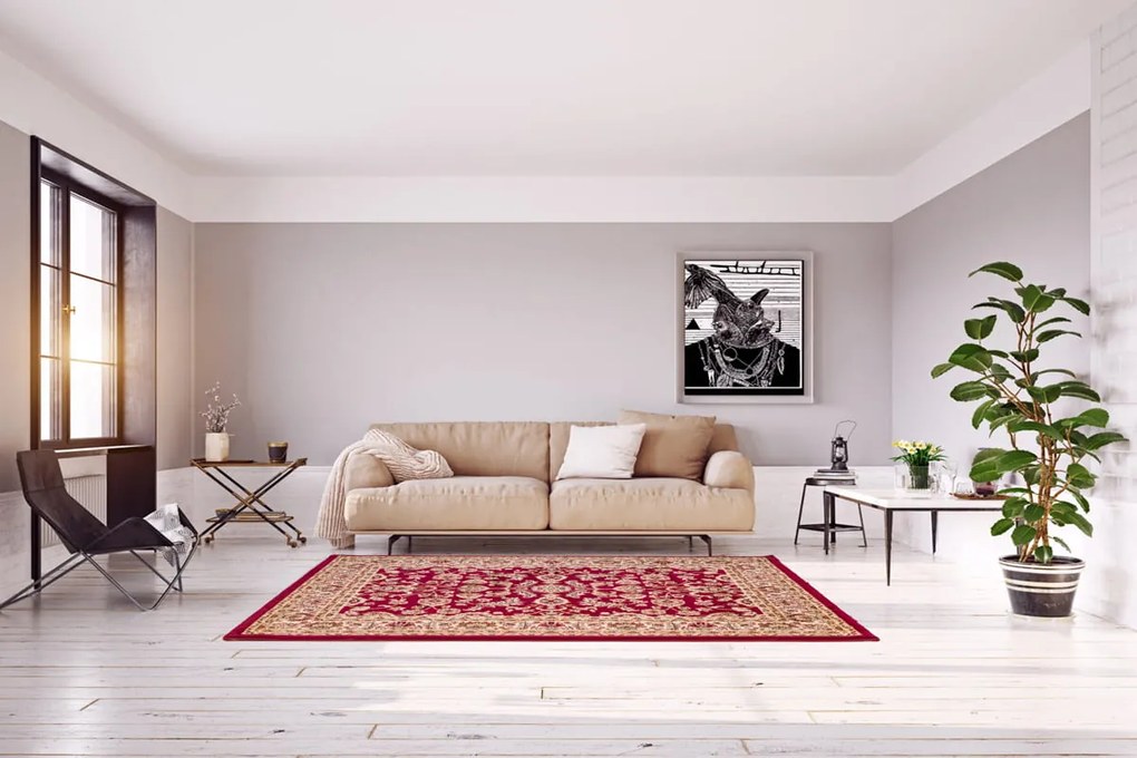 Dywan klasyczny Venezia Orient czerwono-kremowy 160 cm x 230 cm