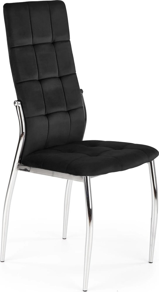 Krzesło z tkaniny velvet bez podłokietników K416