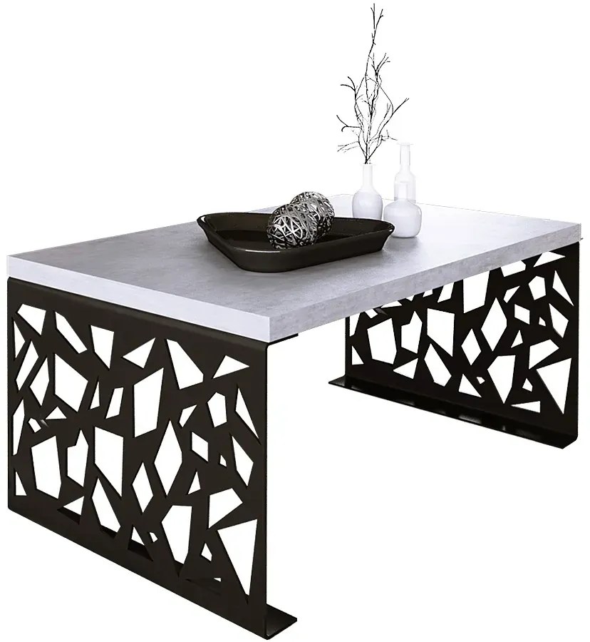 Nowoczesny stolik kawowy czarny + beton B1-L35