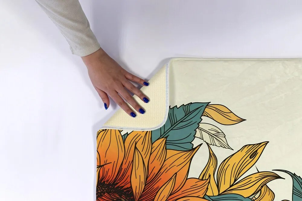 Dywanik łazienkowy antypoślizgowy Dywanik łazienkowy antypoślizgowy Kwiat Słonecznika