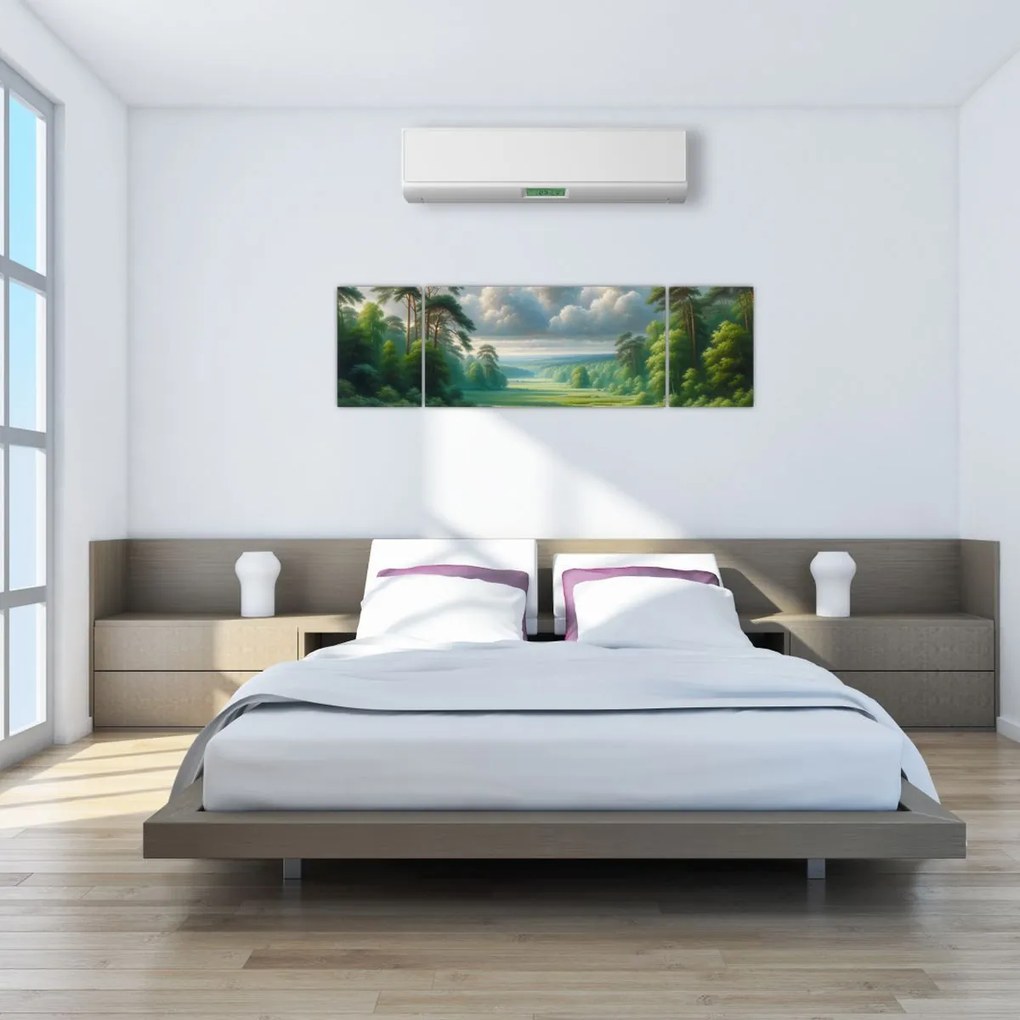 Obraz - Zielony krajobraz (170x50 cm)