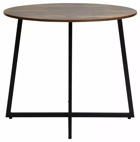 Okrągły stół jadalniany LUNA 90 cm, rustykalnie brązowy