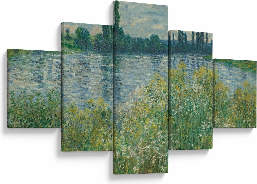 Obraz - Claude Monet, Banks of the Seine, reprodukcje (125x70 cm)