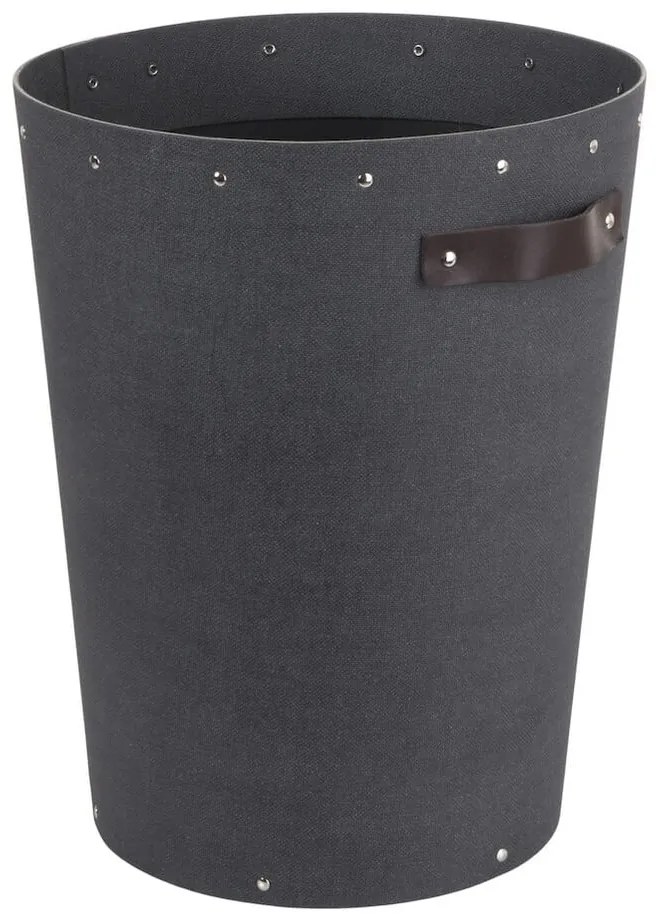 Czarny biurowy kosz na śmieci Aries Canvas Paper Laminate – Bigso