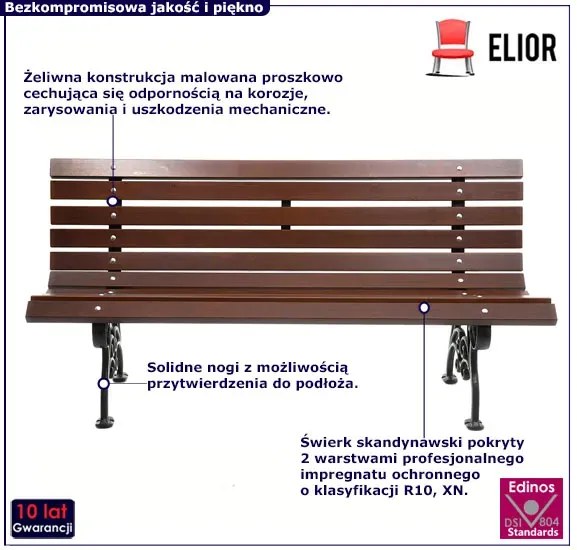 Elegancka ławka parkowa W9-E08