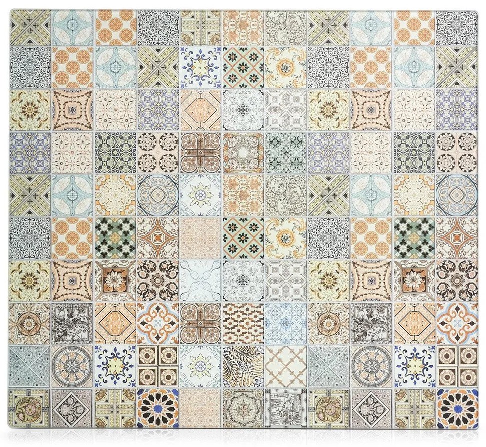 Szklana płyta ochronna na kuchenkę MOZAIKA, duża, ZELLER