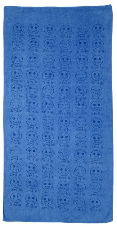 Szybkoschnący ręcznik kąpielowy UŚMIECH niebieski