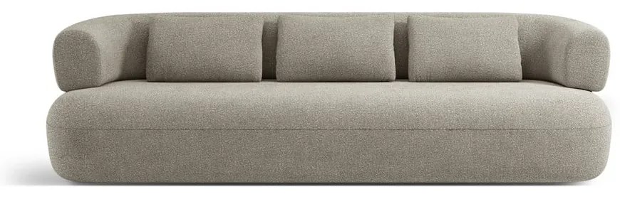 Jasnoszara sofa z materiału bouclé 226 cm Jenny – Micadoni Home