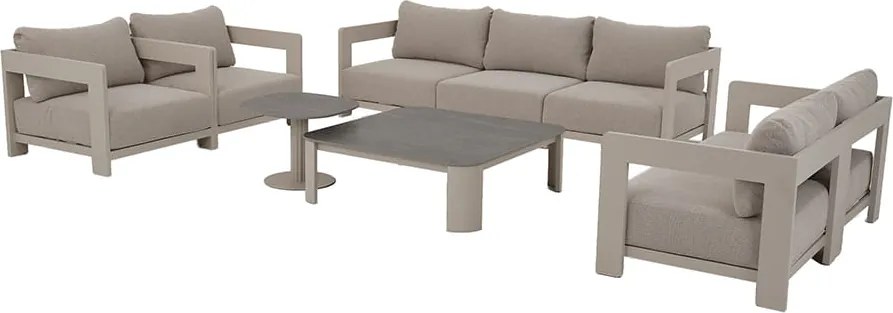 ZESTAW MEBLI OGRODOWYCH LUMO BEŻOWY ELEGANCKA STREFA RELAKSU