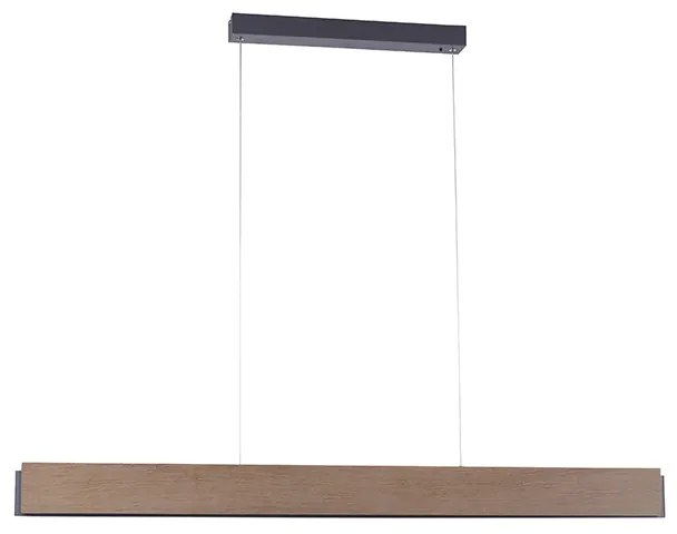 Lampa wisząca brązowa 121 cm zintegrowane LED ze zdalnym sterowaniem - Ajdin Nowoczesny Oswietlenie wewnetrzne