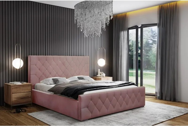 Łóżko Mona I 200 w tkaninie Magic Velvet 2257