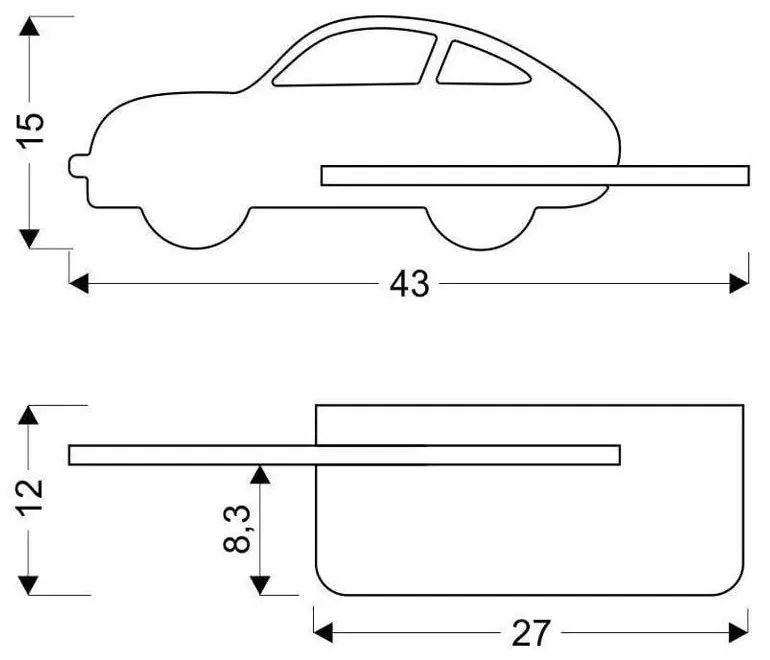 Miętowa lampa dziecięca Car – Candellux Lighting