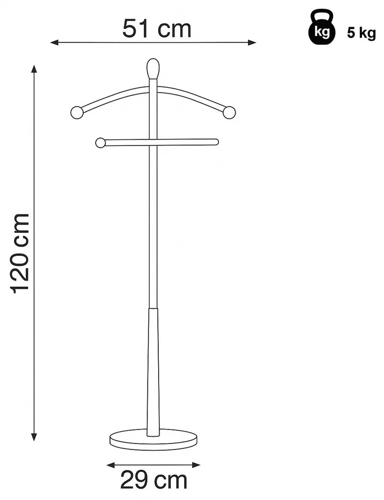 Cichy sługa 82646 BK, metal, czarny