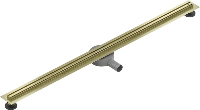 Mexen Flat 360° Slim odpływ liniowy obrotowy 150 cm, złoty szczotkowany - 1A41150