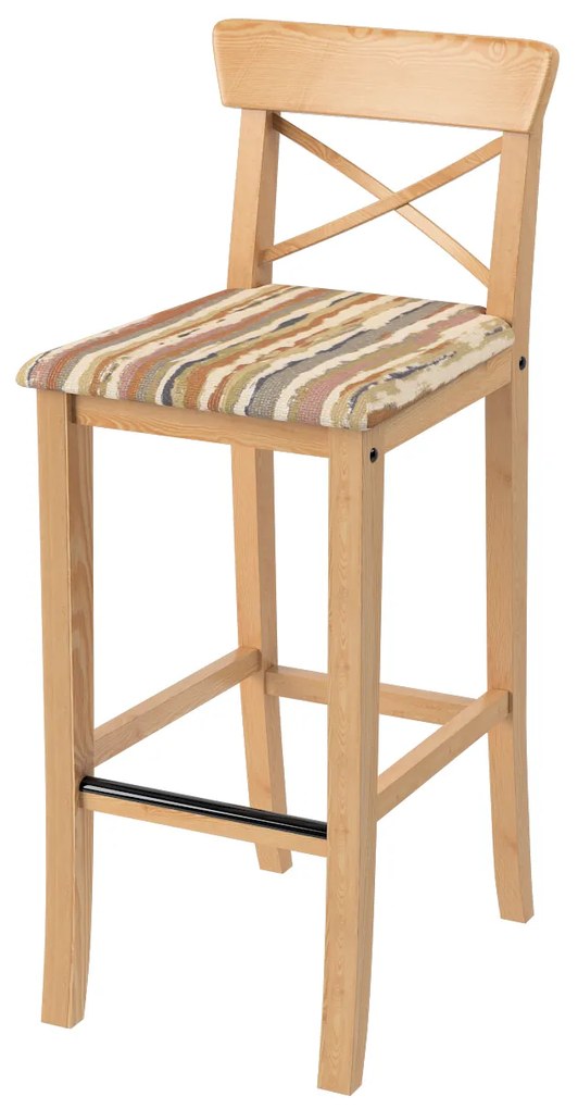 Pokrowiec na krzesło barowe Ingolf z tapicerowanym siedziskiem