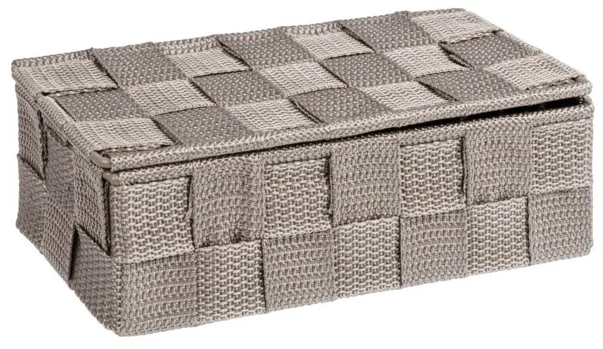 Brązowobeżowy organizer łazienkowy Wenko Adria Mini With Lid