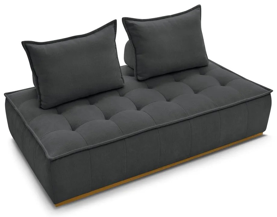 Ciemnoszara sofa z tkaniny szenilowej 175 cm Elisa – Bobochic Paris