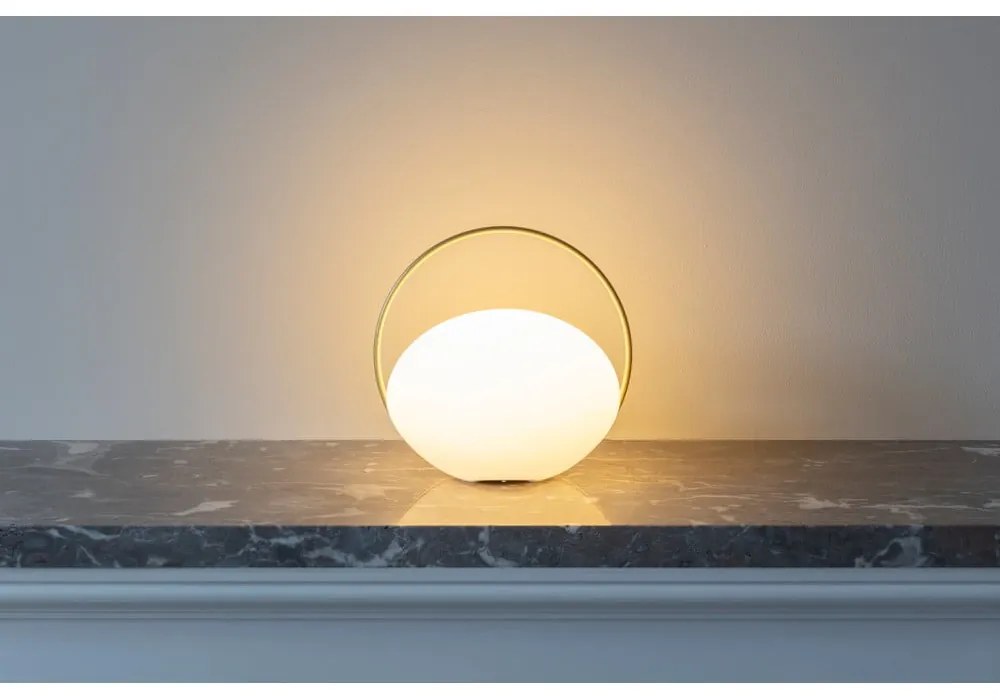 Biała lampa stołowa LED ze ściemniaczem (wysokość 19 cm) Orbit – UMAGE