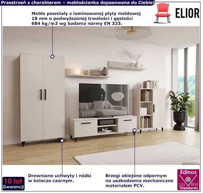 Zestaw mebli w kolorze kaszmir do salonu A8-H02