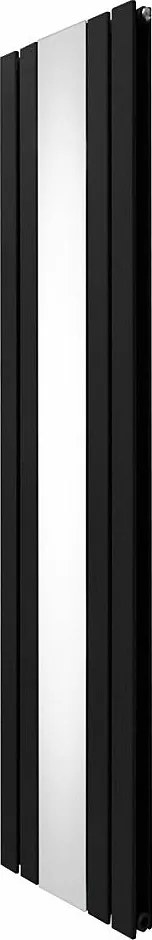 Grzejnik z płaskim lustrem - 1800 mm x 425 mm - czarny