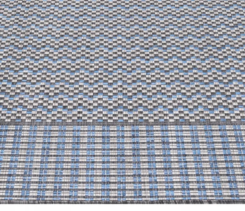 Dywan zewnętrzny Sunny wzór szaro - niebieski 280 cm x 370 cm