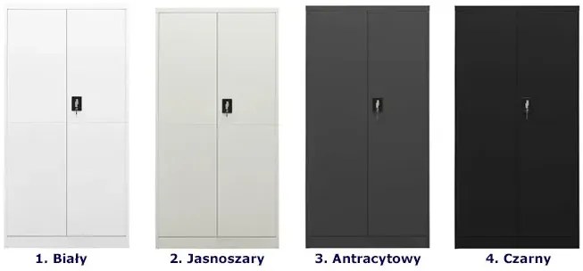 Biała szafa biurowa na klucz H5-G22