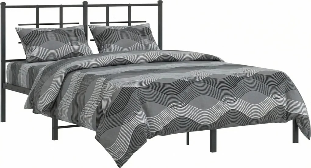 Czarne metalowe łóżko industrialne 120x200 cm K0-D71